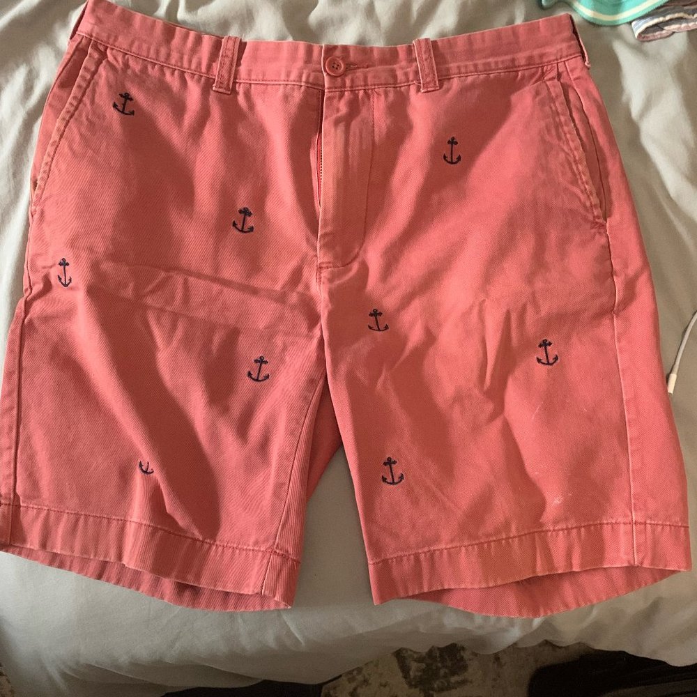 J.Crew salmon shorts with anchor pattern